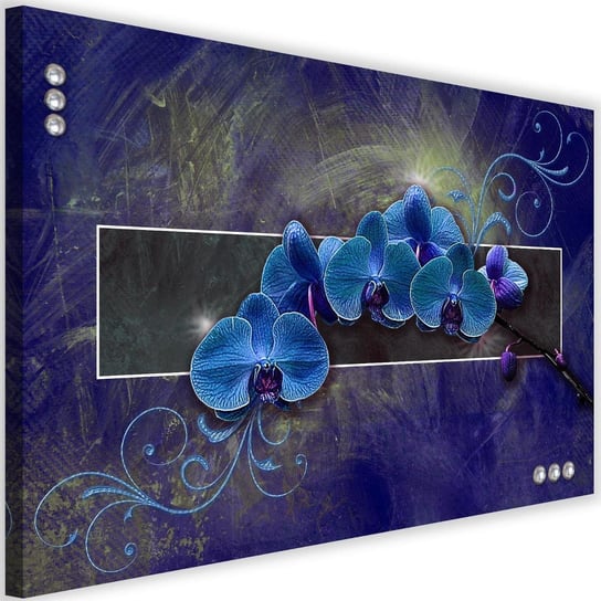 Obraz na płótnie FEEBY, Storczyki Kwiat Błękitny 120x80 Feeby