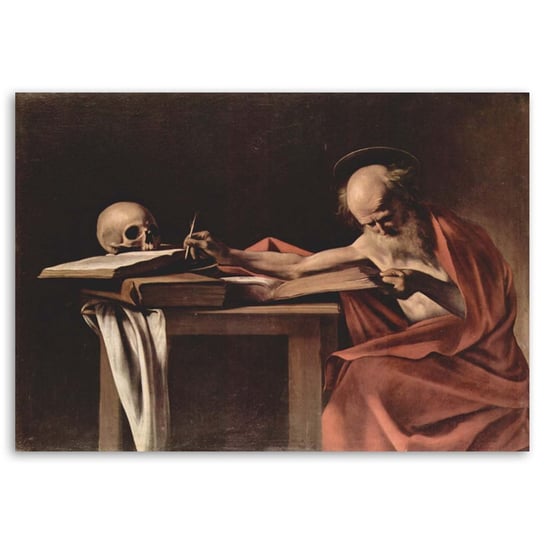 Obraz na płótnie FEEBY, Św.Hieronim piszący - Caravaggio, 120x80 Feeby