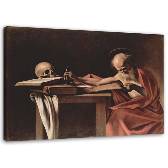 Obraz na płótnie FEEBY, Św. Hieronim piszący - Caravaggio reprodukcja 90x60 Feeby