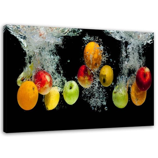 Obraz na płótnie FEEBY, Świeże owoce w wodzie 60x40 Feeby