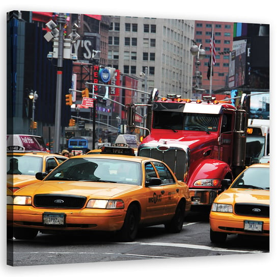 Obraz na płótnie FEEBY, Taxi Nowy Jork 50x50 Feeby