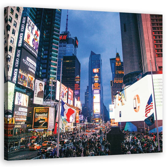 Obraz na płótnie FEEBY, Times Square Nowy Jork 40x40 Feeby