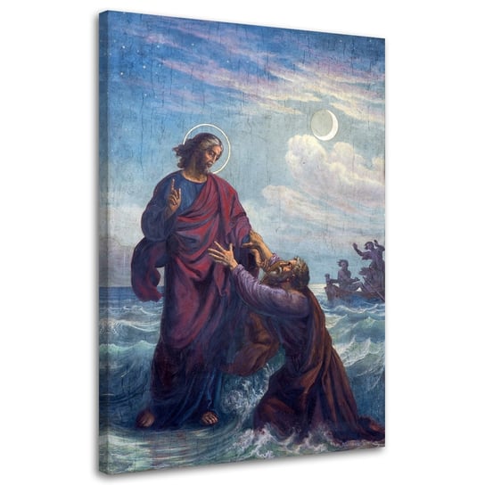 Obraz na płótnie FEEBY, Tonący św. Piotr i Jezus Wiedeń 40x60 Feeby