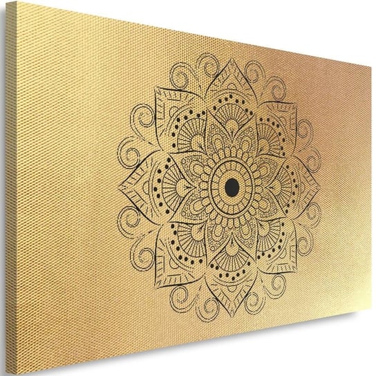 Obraz na płótnie FEEBY, w kolorze złota Geometryczny motyw - mandala 120x80 Feeby