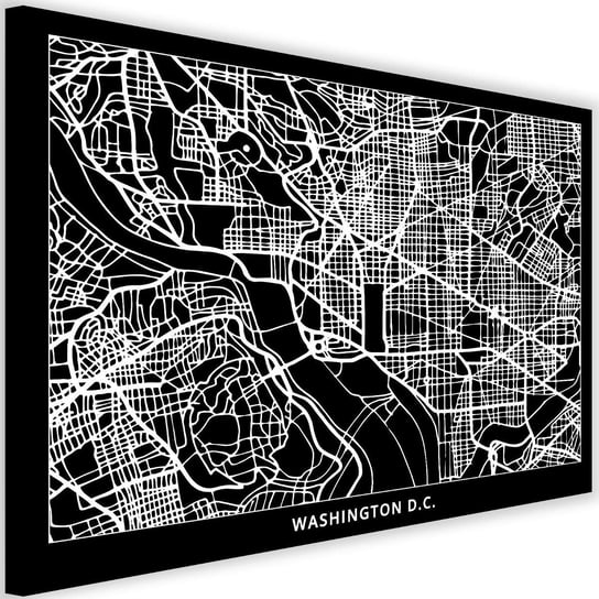 Obraz na płótnie FEEBY, Waszyngton Plan Miasta 60x40 Feeby