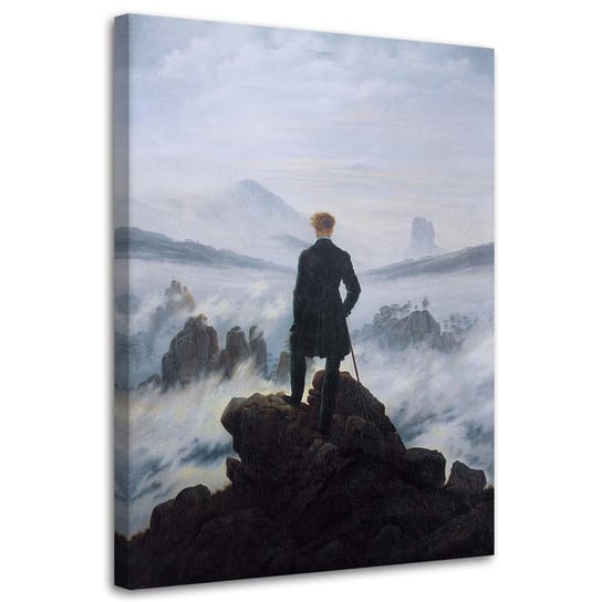 Obraz na płótnie FEEBY, Wędrowiec nad morzem mgły - C. D. Friedrich reprodukcja 40x60 Feeby