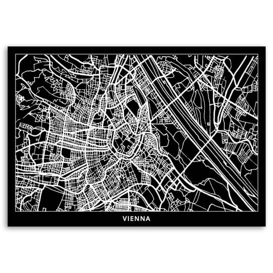 Obraz na płótnie FEEBY, Wiedeń Plan Miasta 100x70 Feeby