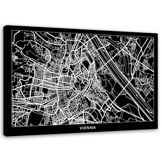 Obraz na płótnie FEEBY, Wiedeń - plan miasta 60x40 Feeby
