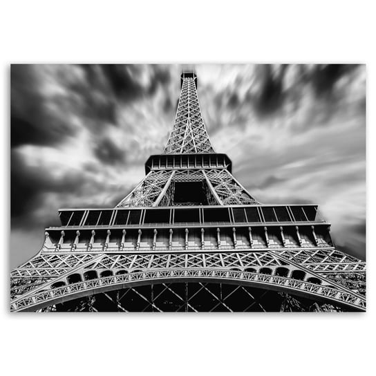 Obraz na płótnie FEEBY, Wieża Eiffla Paryż b&w 100x70 Feeby