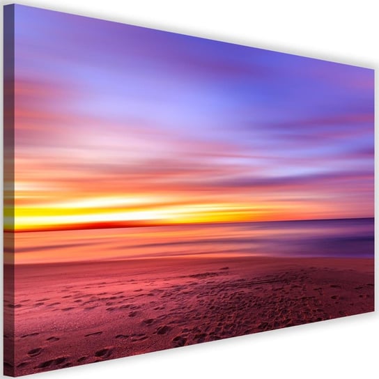 Obraz na płótnie FEEBY, Zachód słońca fioletowy 60x40 Feeby