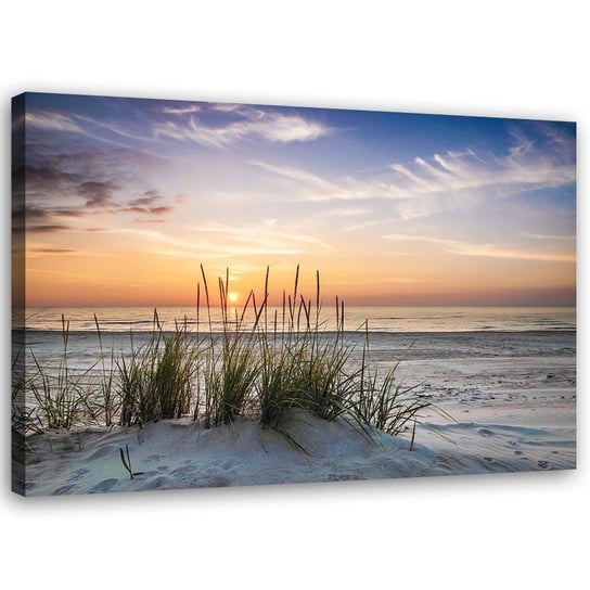 Obraz na płótnie FEEBY, Zachód słońca na plaży 90x60 Feeby