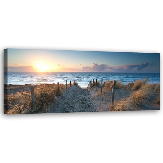 Obraz na płótnie FEEBY, Zachód Słońca nad morzem 140x45 Feeby