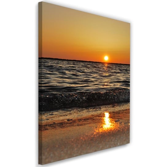 Obraz na płótnie FEEBY, Zachód Słońca Plaża Morze 80x120 Feeby