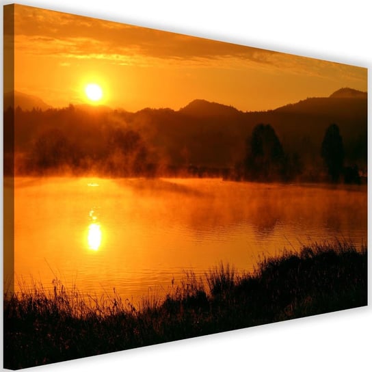Obraz na płótnie FEEBY, Zachodzące słońce nad Górami 120x80 Feeby
