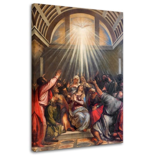 Obraz na płótnie FEEBY, Zesłanie Ducha Świętego Tycjan Wenecja 40x60 Feeby