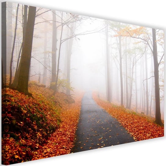 Obraz na płótnie FEEBY, Złota Jesień Mgła Drzewa 60x40 Feeby