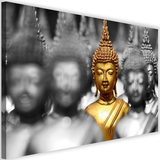 Obraz na płótnie FEEBY, Złoty Buddha, ZEN SPA 90x60 Feeby