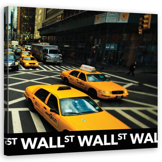 Obraz na płótnie FEEBY, Żółte Taxi NowyJork Miasto 50x50 Feeby