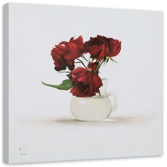 Obraz na płótnie FEEBY, Zwiędłe róże w wazonie 50x50 Feeby