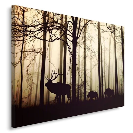 Obraz na płótnie FEEBY, Zwierzęta w lesie 100x70 Feeby