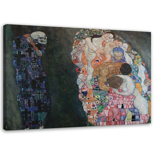 Obraz na płótnie FEEBY, Życie i śmierć - G. Klimt reprodukcja 70x100 Feeby
