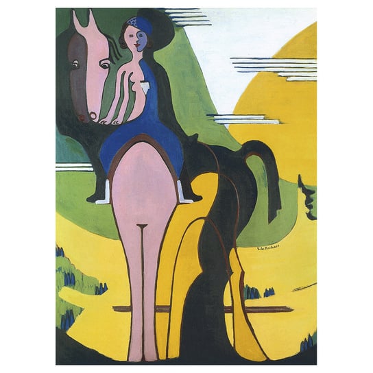 Obraz na płótnie - Female Rider - Ernst Ludwig Kirchner - Dekoracje ścienne cm. 60x80 Legendarte