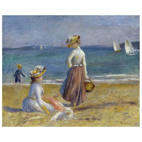 Obraz na płótnie - Figures on the Beach - Pierre Auguste Renoir - Dekoracje ścienne cm. 50x60 Legendarte