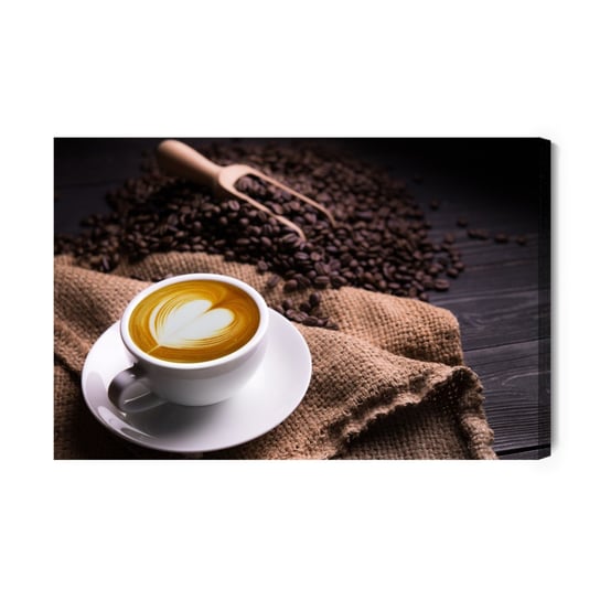 Obraz Na Płótnie Filiżanka Kawy Latte 90x60 NC Inna marka