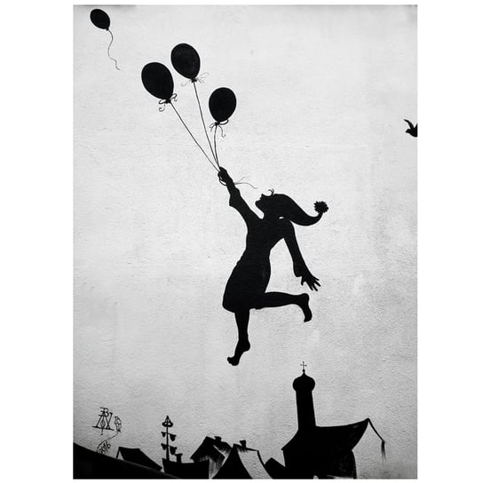 Obraz na płótnie Flying Balloon Girl 50x70 Legendarte