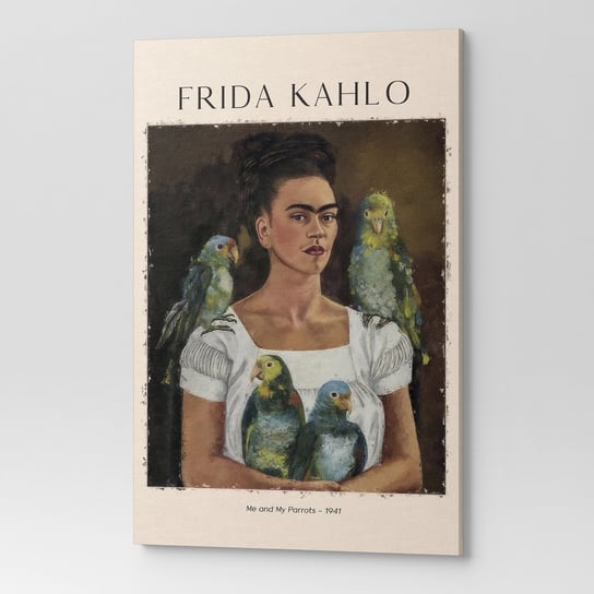 Obraz Na Płótnie Frida Kahlo Ja I Moje Papugi Rep00021 50X70 Wave Print