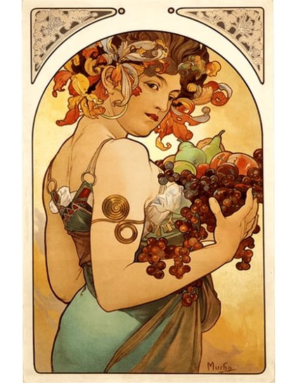 Obraz na płótnie Fruit 2 - Alfons Mucha 40x26 Fedkolor