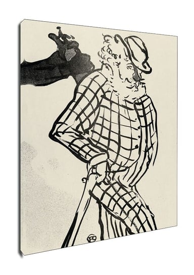 Obraz na płótnie, GALERIA PLAKATU, American Singer (from Le Café Concert), Henri de Toulouse-Lautrec, 70x100 cm Galeria Plakatu