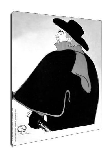 Obraz na płótnie, GALERIA PLAKATU, Aristide Bruant, dans son cabaret, Henri de Toulouse-Lautrec, 40x50 cm Galeria Plakatu