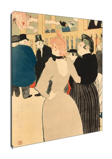 Obraz na płótnie, GALERIA PLAKATU, At the Moulin Rouge La Goulue and Her Sister, Henri de Toulouse-Lautrec, 70x100 cm Galeria Plakatu