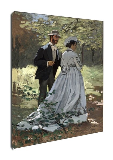 Obraz na płótnie, GALERIA PLAKATU, Bazille and Camille (Study for Déjeuner sur l’Herbe), Claude Monet, 40x50 cm Galeria Plakatu