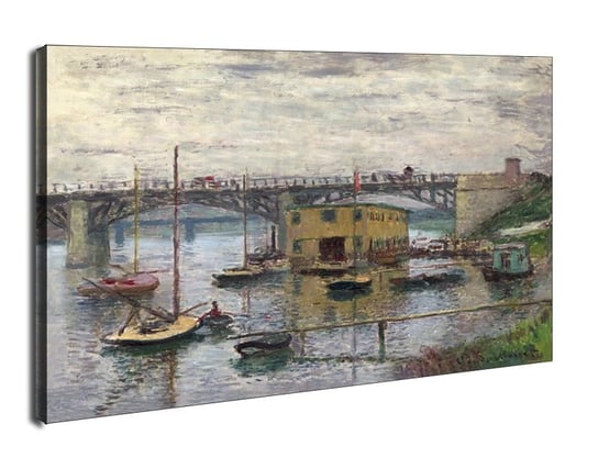 Obraz na płótnie, GALERIA PLAKATU, Bridge at Argenteuil on a Gray Day, Claude Monet, 90x60 cm Galeria Plakatu