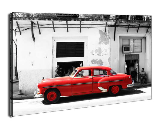 Obraz na płótnie, GALERIA PLAKATU, Cadillac, Havana Cuba, 50x40 cm Galeria Plakatu