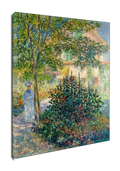 Obraz na płótnie, GALERIA PLAKATU, Camille monet in the garden at the house in argenteuil, Claude Monet, 60x90 cm Galeria Plakatu