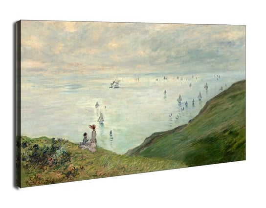 Obraz na płótnie, GALERIA PLAKATU, Cliffs at Pourville, Claude Monet, 120x90 cm Galeria Plakatu