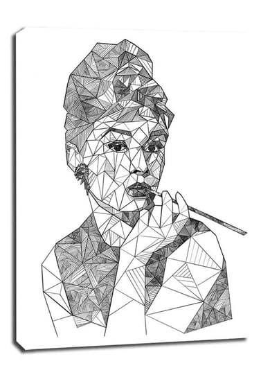 Obraz na płótnie, GALERIA PLAKATU, Geometryczna Audrey Hepburn, 61x91,5 cm Galeria Plakatu