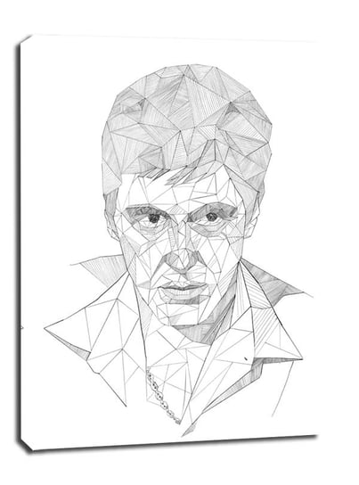 Obraz na płótnie, GALERIA PLAKATU, Geometryczny Al Pacino, 20x30 cm Galeria Plakatu