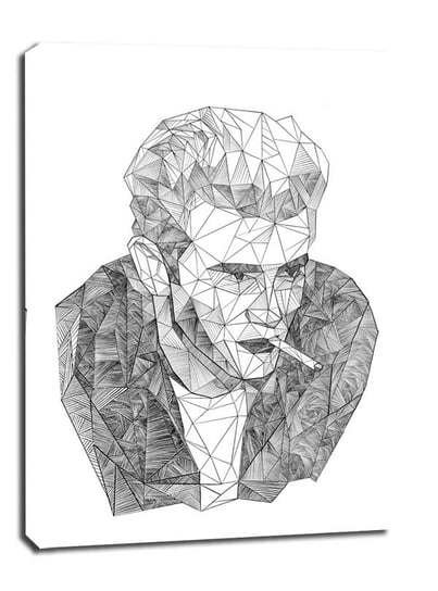 Obraz na płótnie, GALERIA PLAKATU, Geometryczny James Dean, 90x120 cm Galeria Plakatu