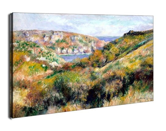 Obraz na płótnie, GALERIA PLAKATU, Hills around the Bay of Moulin Huet, Guernsey, Auguste Renoir, 120x90 cm Galeria Plakatu
