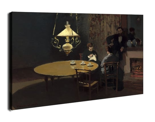 Obraz na płótnie, GALERIA PLAKATU, Interior, after Dinner, Claude Monet, 50x40 cm Galeria Plakatu