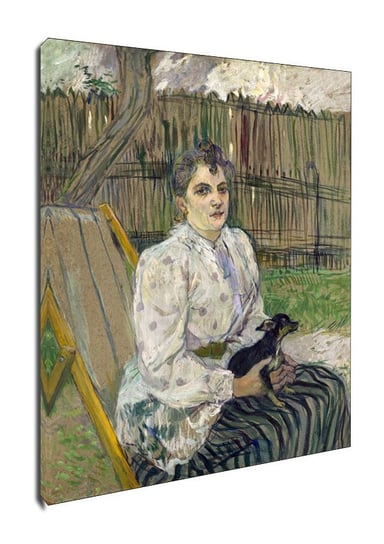 Obraz na płótnie, GALERIA PLAKATU, Lady with a Dog, Henri de Toulouse-Lautrec, 60x90 cm Galeria Plakatu