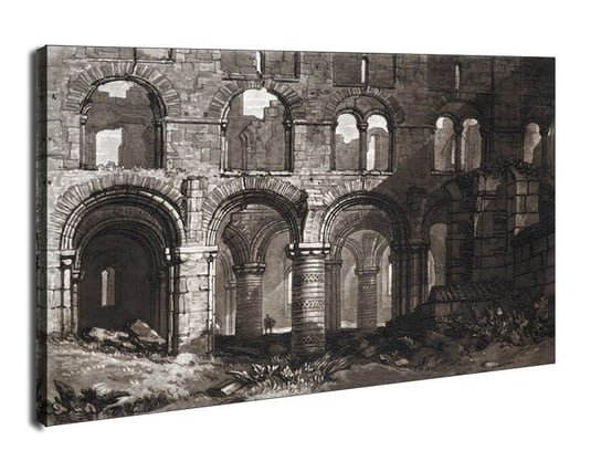 Obraz na płótnie, GALERIA PLAKATU, Liber Studiorum Holy Island Cathedral, William Turner, 50x40 cm Galeria Plakatu