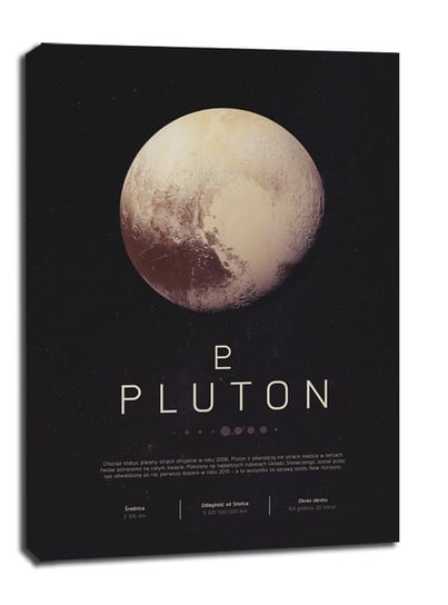 Obraz na płótnie, GALERIA PLAKATU, Pluton, 50x70 cm Galeria Plakatu