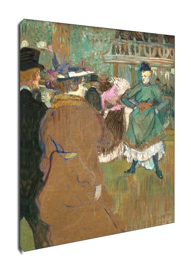Obraz na płótnie, GALERIA PLAKATU, Quadrille at the Moulin Rouge, Henri de Toulouse-Lautrec, 90x120 cm Galeria Plakatu