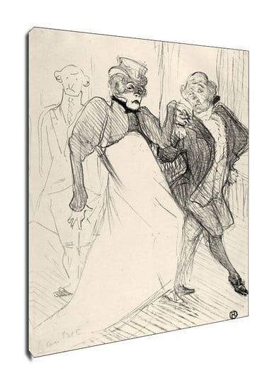 Obraz na płótnie, GALERIA PLAKATU, Réjane and Galipaux, in Madame Sans Géne, Henri de Toulouse-Lautrec, 60x80 cm Galeria Plakatu