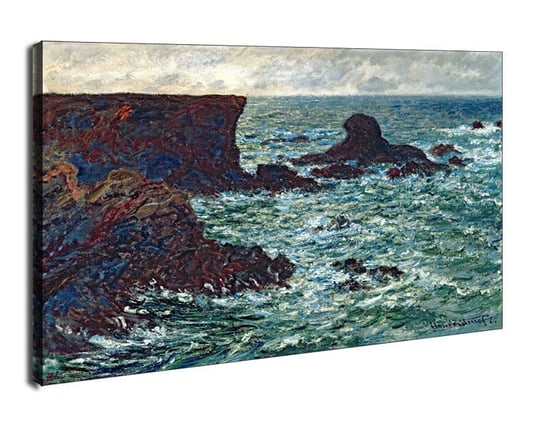 Obraz na płótnie, GALERIA PLAKATU, Rocks at port coton the lion rock 1886, Claude Monet, 100x70 cm Galeria Plakatu